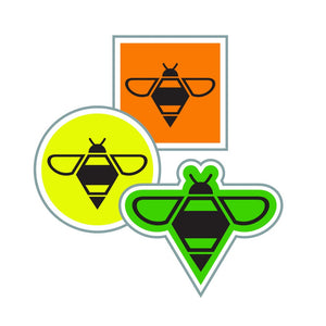 3 different shaped neon bee stickers collection-pdp-image Neon Stickers image
