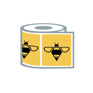 roll of yellow bee labels collection-pdp-image Roll Labels image