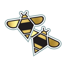 2 Gold metallic bee stickers collection-pdp-image Gold Metallic Stickers image