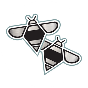 2 metallic bee stickers collection-pdp-image Silver Metallic Stickers image